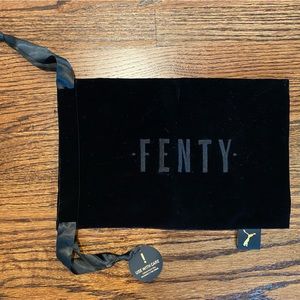 Fenty shoe bag black velvet pull string NWT